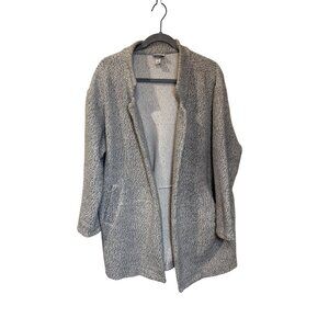 Ava & Viv Womens Open Front Cardigan Jacket Gray Knit Size 1X